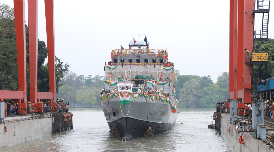 GRSE launches the 'Most Silent Ship' - INS Androth, 2nd in a series of 8 ASW SWCs